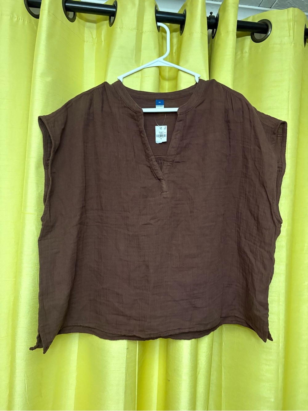 Women’s Brown Lightweight V-Neck Linen Too